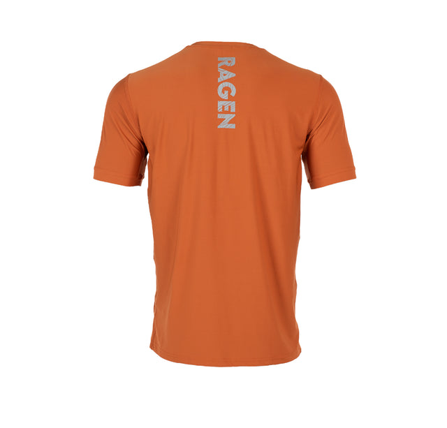 hot orange shirt