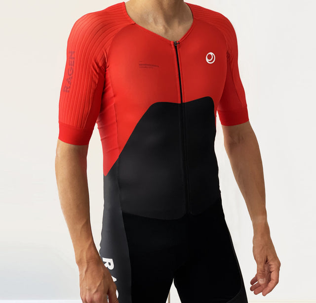 YUHIRO EVO Aero Racing Tri Suit / Red-Black