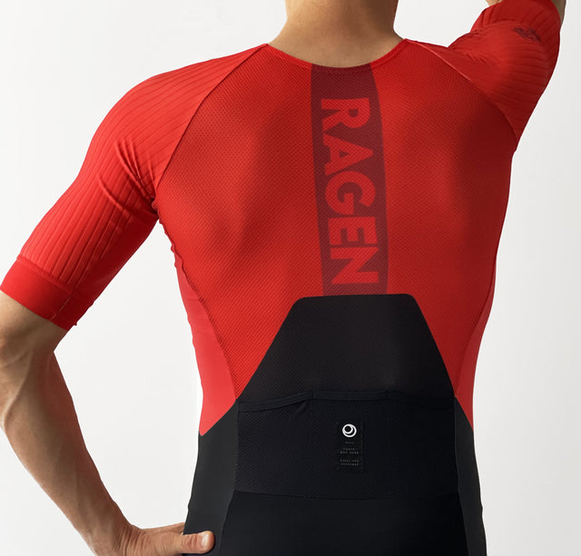 YUHIRO EVO Aero Racing Tri Suit / Red-Black