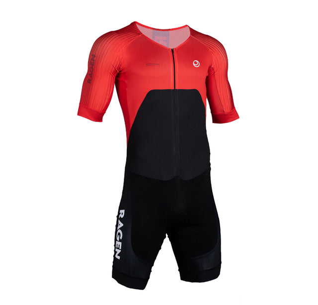 YUHIRO EVO Aero Racing Tri Suit / Red-Black