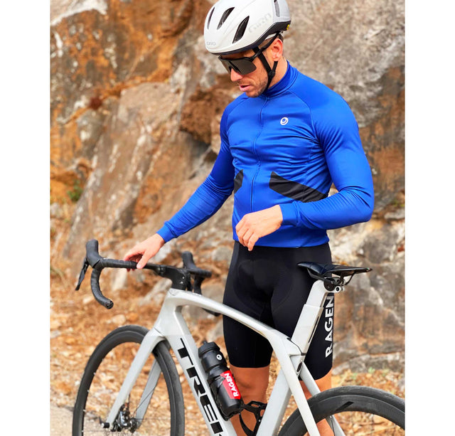 GIBBOUS Long Sleeve Cycling Jersey | Blue